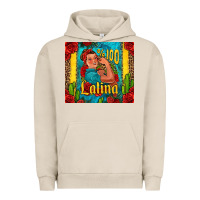 Pigment French Oak hundred percent latina strong woman Urban Hoodie - Jasminsmagicworld