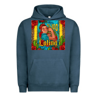 Pigment Midnight Navy hundred percent latina strong woman Urban Hoodie - Jasminsmagicworld