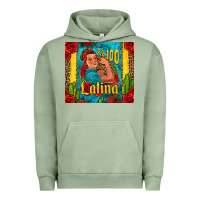 Pigment Oil Green hundred percent latina strong woman Urban Hoodie - Jasminsmagicworld