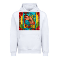 White hundred percent latina strong woman Urban Hoodie - Jasminsmagicworld