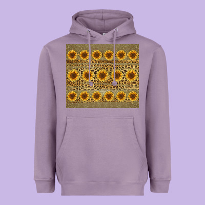 Leopard Glitter Sunflower Tumbler Heavyweight Hoodie Designed By Jasminsmagicworld