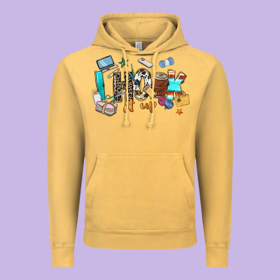 I Hook It Up Sewing Vintage Hoodie Designed By Zillion Design Studio
