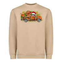 Mushroom christmas gingerbread truck Heavyweight Sweatshirt - Zillion Design Studio