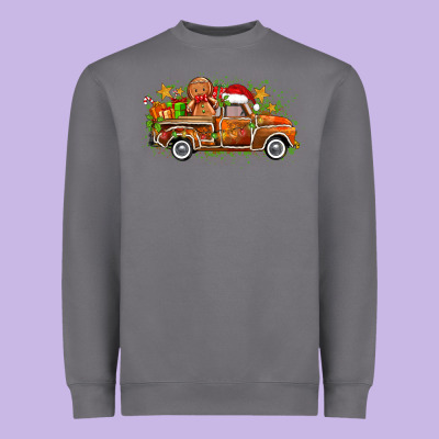 Heavyweight Sweatshirt christmas gingerbread truck