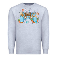 Heather Grey boy happy easter Premium Sweatshirt - MaliasSmallBusiness