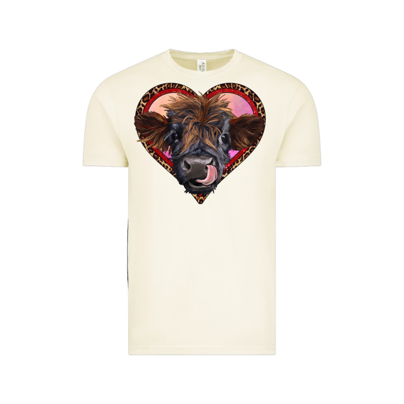 Leopard Heart Highland Calf Vintage Tee by RanaPortraitStore | Teevron