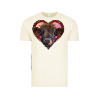 Vintage Arctic leopard heart highland calf Vintage Tee - RanaPortraitStore