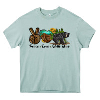 Arona peace love sloth bear Heavy Core Tee - LillyAllenDesigns