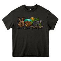 Asphalt peace love sloth bear Heavy Core Tee - LillyAllenDesigns