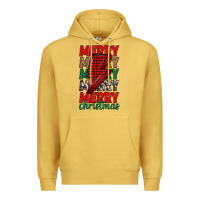 Antique Gold merry christmas lightning bolt Premium Hoodie - MaliasSmallBusiness