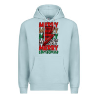 Blue Mist merry christmas lightning bolt Premium Hoodie - MaliasSmallBusiness