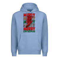 Colony Blue merry christmas lightning bolt Premium Hoodie - MaliasSmallBusiness
