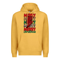 Mustard merry christmas lightning bolt Premium Hoodie - MaliasSmallBusiness