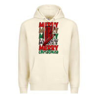 Sandshell merry christmas lightning bolt Premium Hoodie - MaliasSmallBusiness