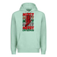 Seafoam merry christmas lightning bolt Premium Hoodie - MaliasSmallBusiness