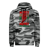 Slate Camo merry christmas lightning bolt Premium Hoodie - MaliasSmallBusiness