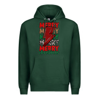 Sports Green merry christmas lightning bolt Premium Hoodie - MaliasSmallBusiness