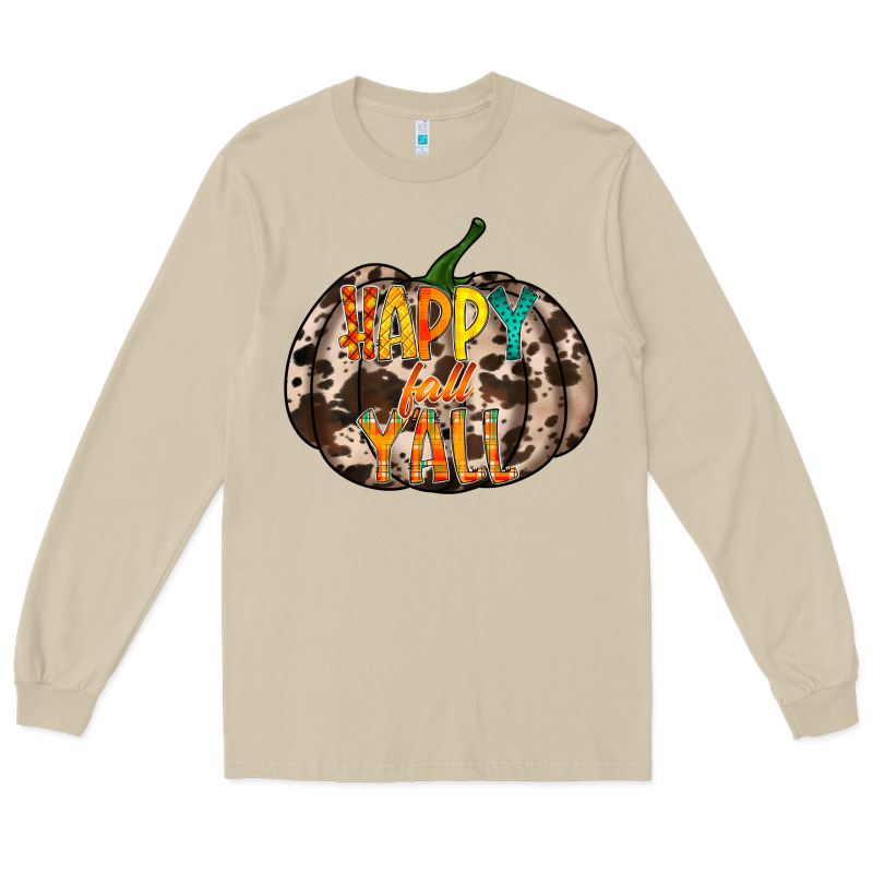 Happy Fall Yall Long Sleeve Tee by RacoonDesign | Teevron