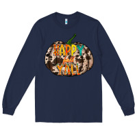 Navy happy fall yall Long Sleeve Tee - RacoonDesign