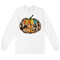White happy fall yall Long Sleeve Tee - RacoonDesign