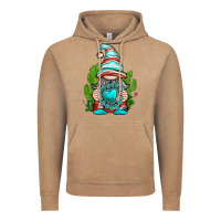 Vintage Coffee western gnome with turquoise gemstone Vintage Hoodie - texasbilliewilder