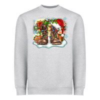 Heather Grey army christmas Heavyweight Sweatshirt - Zillion Design Studio
