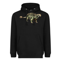 Black Ankylosaurus T-Rex Heavyweight Hoodie - LillyAllenDesigns