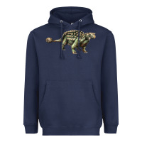 Navy Ankylosaurus T-Rex Heavyweight Hoodie - LillyAllenDesigns
