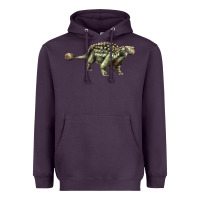 Plum Ankylosaurus T-Rex Heavyweight Hoodie - LillyAllenDesigns