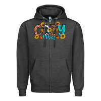 Charcoal Heather Cozy Vibes Fall Sunflowers Zipper Hoodie - Artiststas