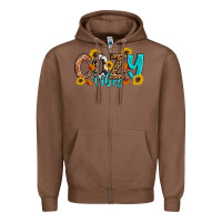 Chestnut Cozy Vibes Fall Sunflowers Zipper Hoodie - Artiststas