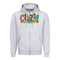 Heather Grey Cozy Vibes Fall Sunflowers Zipper Hoodie - Artiststas