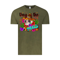 Vintage Olive mexican day of the dead Vintage Tee - Zillion Design Studio
