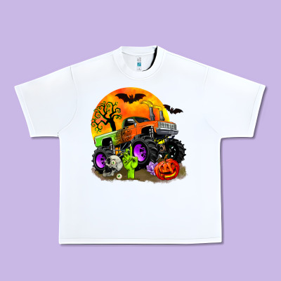 Halloween Monster Truck Urban Heavy Tee Designed By Zillion Design Studio
