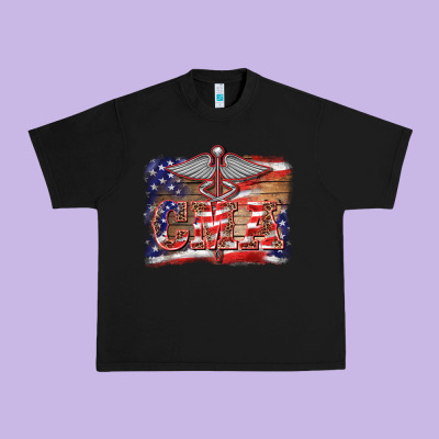Patriotic Nurse Certified Medical Assistant Medilcal Symbol Background Urban Heavy Tee Designed By Barkaloodesign