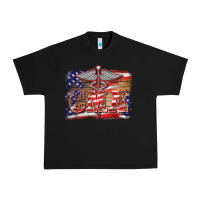 Black patriotic nurse certified medical assistant medilcal symbol background Urban Heavy Tee - BarkalooDesign
