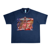 Navy patriotic nurse certified medical assistant medilcal symbol background Urban Heavy Tee - BarkalooDesign