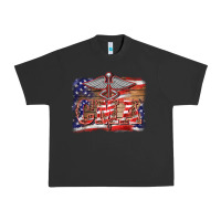 Pigment Black patriotic nurse certified medical assistant medilcal symbol background Urban Heavy Tee - BarkalooDesign