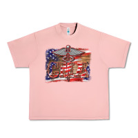 Salmon patriotic nurse certified medical assistant medilcal symbol background Urban Heavy Tee - BarkalooDesign
