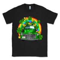 Black st patricks shamrock gold rainbow truck Classic Tee - FaDigitalArtStudio