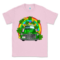 Bubblegum Pink st patricks shamrock gold rainbow truck Classic Tee - FaDigitalArtStudio