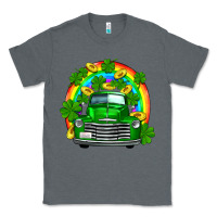 Charcoal Heather st patricks shamrock gold rainbow truck Classic Tee - FaDigitalArtStudio