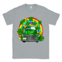 Heather Grey st patricks shamrock gold rainbow truck Classic Tee - FaDigitalArtStudio