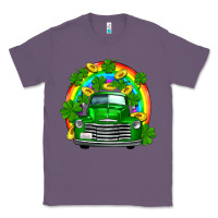 Lavender st patricks shamrock gold rainbow truck Classic Tee - FaDigitalArtStudio