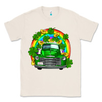 Natural st patricks shamrock gold rainbow truck Classic Tee - FaDigitalArtStudio