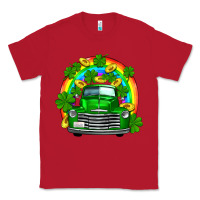 Red st patricks shamrock gold rainbow truck Classic Tee - FaDigitalArtStudio
