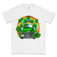 White st patricks shamrock gold rainbow truck Classic Tee - FaDigitalArtStudio