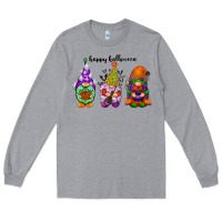 Heather Grey happy halloween gnomes black Long Sleeve Tee - RacoonDesign