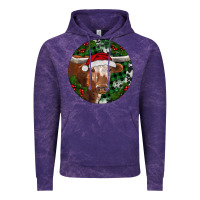 Cloud Purple Longhorn Cow Christmas Vintage Hoodie - RanaPortraitStore