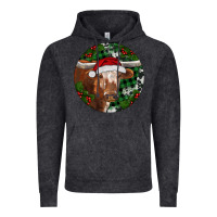Vintage Black Longhorn Cow Christmas Vintage Hoodie - RanaPortraitStore